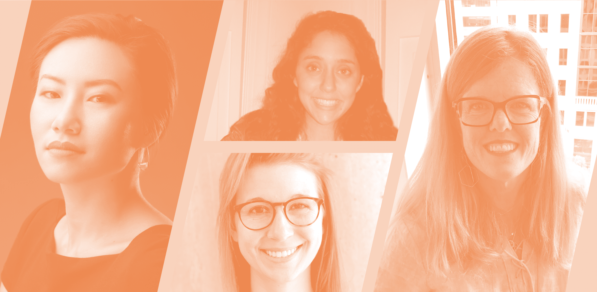 Headshots of speaker panels.